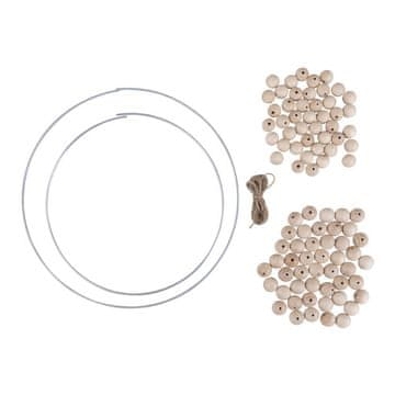 Rayher.	 Ustvarjalni set; Venčka iz lesenih kroglic 25+30 cm