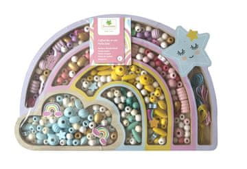 Rayher.	 Ustvarjalni set lesene perle, Mavrica