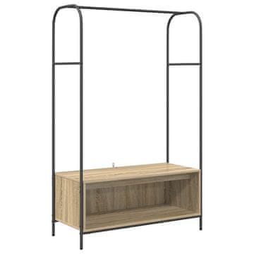 Vidaxl Stojalo za oblačila Rjav hrast 100 x 44 x 160 cm