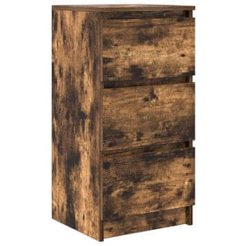 Vidaxl Komoda dimljeni hrast 37,5x35x76 cm inženirski les