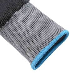 Delovne rokavice 12 pcs Siva in črna 9 / l Poliester