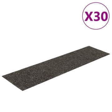 Vidaxl Preproge za stopnice samolepilne 30 kosov 76x20 cm antracitne pravokotne