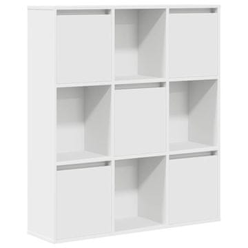 Vidaxl Knjižna omara bela 89x24x101,5 cm inženirski les