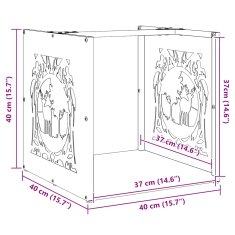 Vidaxl Stojalo za drva olivno zelena 40x40x40 cm hladno valjano jeklo