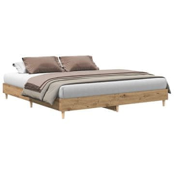 Vidaxl Posteljni okvir brez vzmetnice artisian hrast 180x200 cm