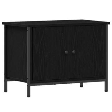 Vidaxl TV omarica Črna Orehovina 60 x 35 x 45 cm Konstruiran les