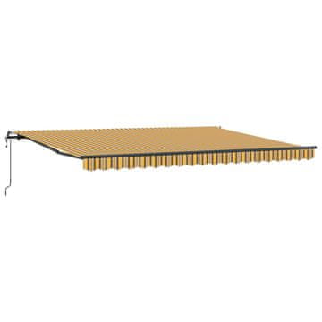 Vidaxl Vlečna tenda večbarvno 450 × 350 cm Tkanina in aluminij