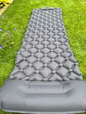 shumee Potovalna vzmetnica 190 x 58 cm, napihljiva, sive barve