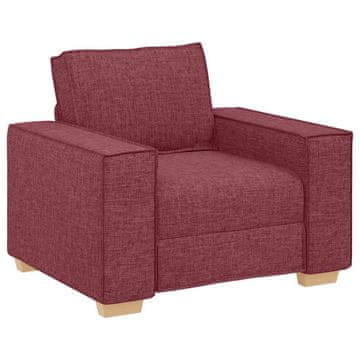 Vidaxl Kavč fotelj vinsko rdeč 100x78x84 cm blago