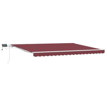 Vidaxl Ročno zložljiva tenda z LED bordo 450x300 cm