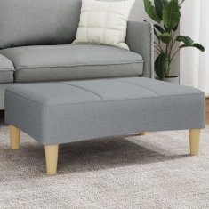 Vidaxl Stolček za noge svetlo siv 77x55x31 cm blago