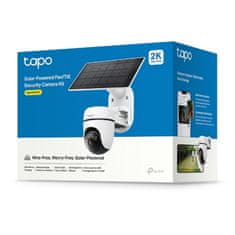 TP-Link Tapo C630 KIT 5MP 3K WiFi zunanja brezžična baterijska solarni panel bela nadzorna kamera