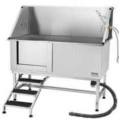 VEVOR Postaja za pranje psov 150x70x1495 cm srebrna