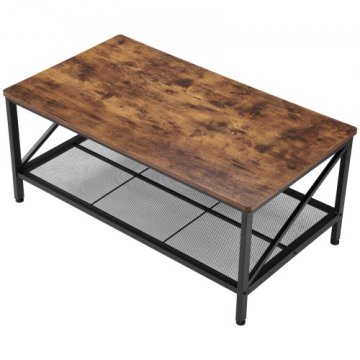 VEVOR Dnevna soba komplet miz 3-delni 105x60x46 cm rjava