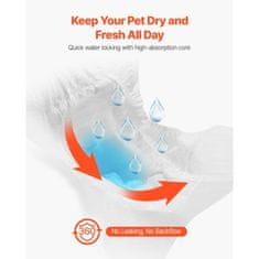 VEVOR Enkratne plenice za pse ženske 540x350 mm M 96 kosov