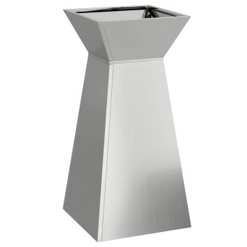 Vidaxl Stolpna posoda Srebrna 35 x 35 x 73 cm Pocinkano jeklo