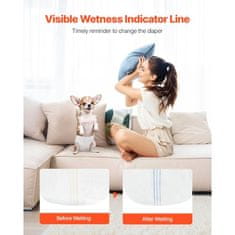 VEVOR Enkratne plenice za psičke ženske 340x280 mm XS 96 kosov