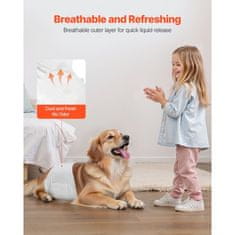 VEVOR Enkratne plenice za psa moške 65x20 cm M 144 kosov