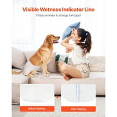 VEVOR Enkratne plenice za pse ženske 540x350 mm M 96 kosov