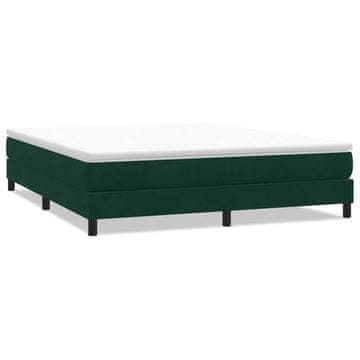 Vidaxl Box spring postelja brez vzmetnico temno zelena 180x210cm žamet