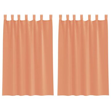 Vidaxl Voile zavese z zankami 2 kosa Terakota 140x175 cm