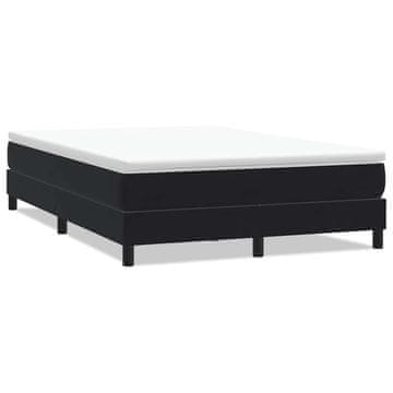Vidaxl Box spring postelja brez vzmetnico črna 140x220 cm žamet