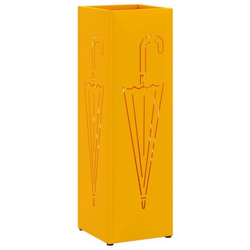 Vidaxl Stojalo za dežnik Gorčična 15,5 x 15,5 x 49 cm Kovina