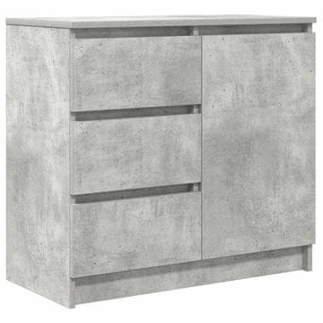Vidaxl Komoda s predalom betonsko siva 71x35x65 cm inženirski les