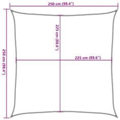 Vidaxl Senčno jadro 160 g/m² rdeče 2,5x2,5 m HDPE