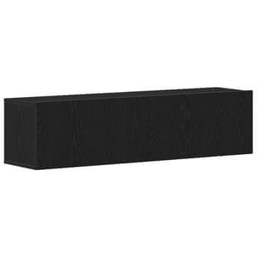 Vidaxl TV omarica črna hrast 120x30x30,5 cm inženirski les