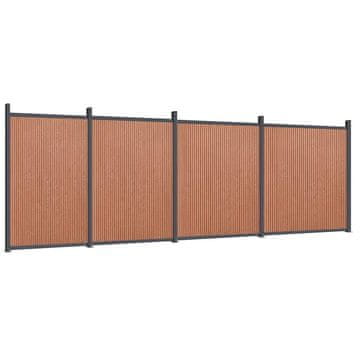 Vidaxl Ograjni panel rjav 699x186 WPC