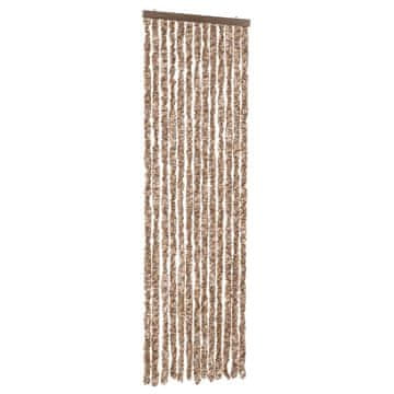 Vidaxl Zavesa proti mrčesu bež in temno rjava 56x185 cm šenilja