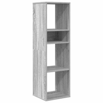 Vidaxl Knjižna omara siva sonoma 34x31x112 cm cm inženirski les