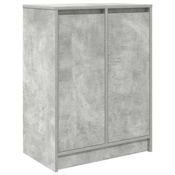 Vidaxl Omarica za čevlje betonsko siva 57x34x76 cm inženirski les