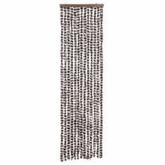 Vidaxl Zavesa proti mrčesu rjava in bela 56x200 cm šenilja