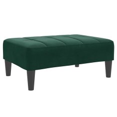 Vidaxl Stolček za noge temno zelen 77x55x31 cm žamet