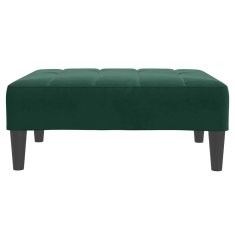 Vidaxl Stolček za noge temno zelen 77x55x31 cm žamet