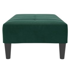 Vidaxl Stolček za noge temno zelen 77x55x31 cm žamet