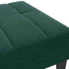 Vidaxl Stolček za noge temno zelen 77x55x31 cm žamet
