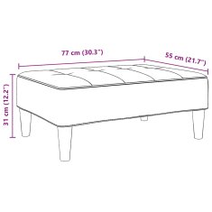 Vidaxl Stolček za noge temno zelen 77x55x31 cm žamet