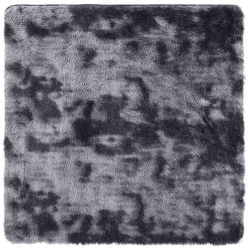 Vidaxl Visoka košata preproga NAVARRA temno siva 120x120 cm poliester