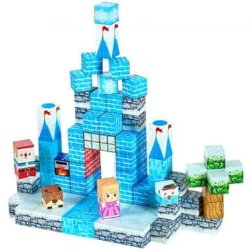 VEVOR Magnetni gradbeni kocke set Glacier Castle 20x20x20 mm 150 kosov