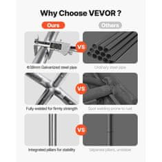 VEVOR Avto nadstrešek 305x609x287 m Siva