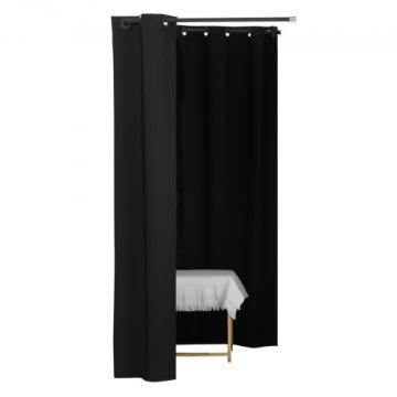 VEVOR Prostor za preoblačenje dvojni garderobni prostor 200x100x200 cm črn