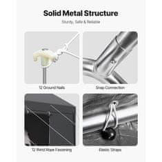 VEVOR Avto nadstrešek 305x609x287 m Siva