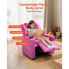 VEVOR Otroški naslanjač 565x515x655 cm roza