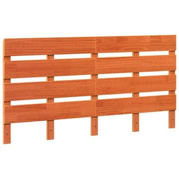 Vidaxl Vzglavje z vzglavjem Rjava 140,5 x 3 x 80 cm Masivno borovo les