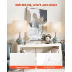 VEVOR Abajur boben 40x40x30 cm slonokoščeno bela