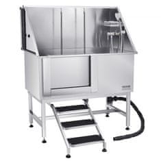 VEVOR Postaja za pranje psov 127x70x1545 cm srebrna