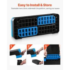 VEVOR Aerobna vadbena stopnica 71x267 cm modra